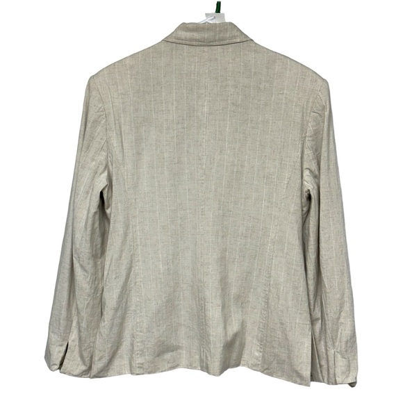 431 - VINTAGE CLEO CREAM BLAZER - 54% LINEN - Picture 5 of 14